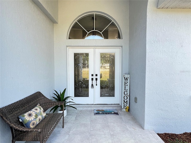 13430 NE 30th Ct, Anthony, FL 32617 - entrance to property with french doors and stucco siding
