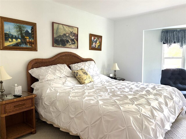view of carpeted bedroom