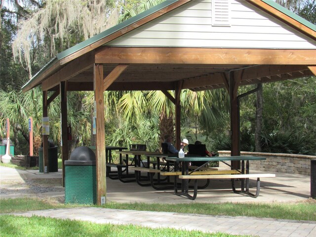 view of home's community featuring a gazebo and a patio area