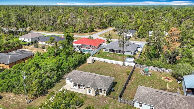 aerial view of a forest