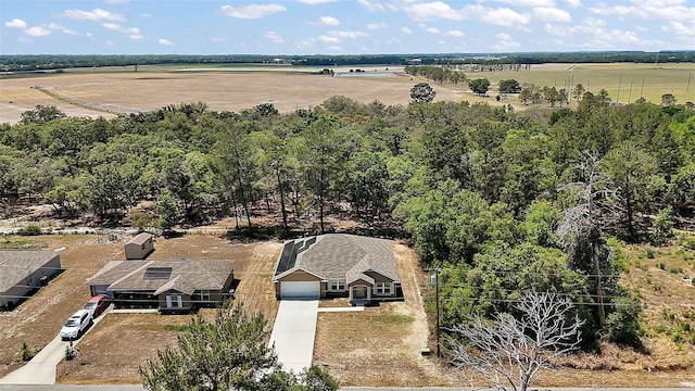 bird's eye view featuring a rural view