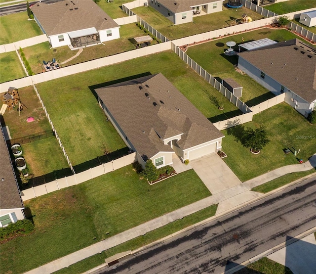 drone / aerial view featuring a residential view