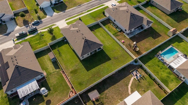 bird's eye view with a residential view