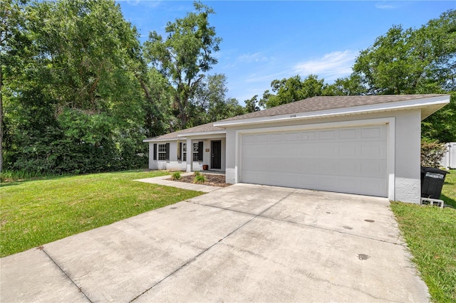 6306 Pecan Crse, Ocala, FL 34472 - single story home with concrete driveway, a front lawn, stucco siding, an attached garage, and roof with shingles