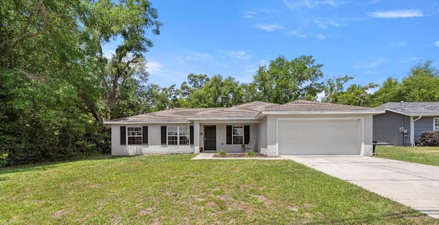6306 Pecan Crse, Ocala, FL 34472 - ranch-style home featuring an attached garage, stucco siding, concrete driveway, and a front yard