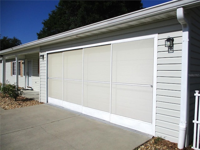 garage with driveway