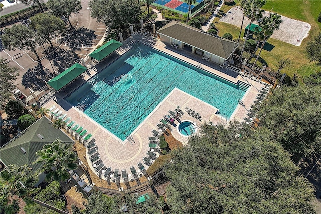 birds eye view of property
