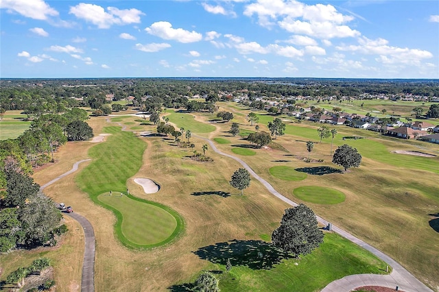 aerial view with view of golf course