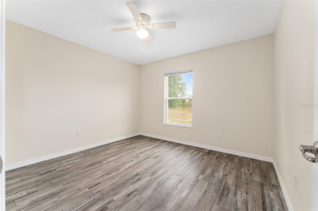 69 Juniper Trail Loop, Ocala, FL 34480 - spare room featuring baseboards, a ceiling fan, and wood finished floors