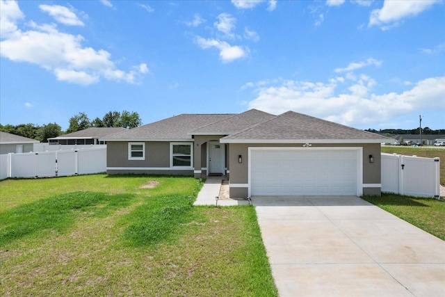 9 Walnut Run, Ocala, FL 34480 - ranch-style house with a gate, an attached garage, and stucco siding