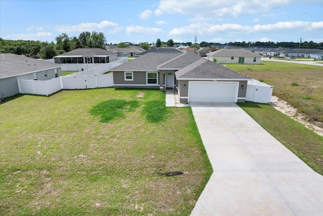 9 Walnut Run, Ocala, FL 34480 - view of front of home featuring a gate, a garage, concrete driveway, and a fenced backyard