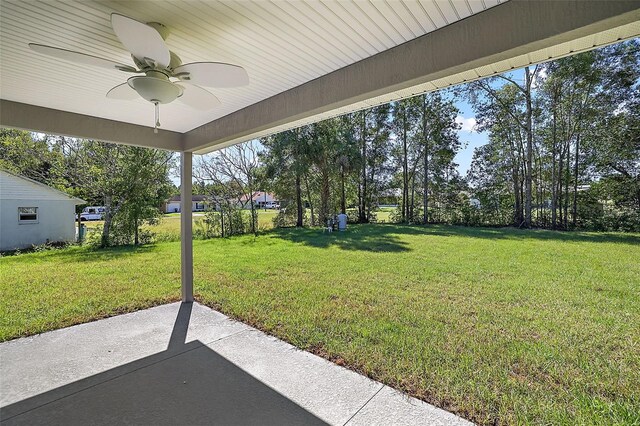 6730 Cherry Rd, Ocala, FL 34472 - view of yard featuring a patio and ceiling fan