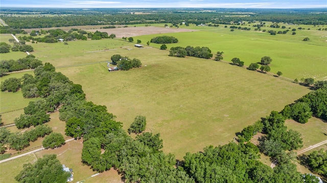 aerial view with a rural view