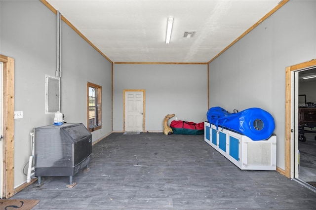 interior space featuring visible vents and electric panel