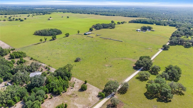 aerial view with a rural view