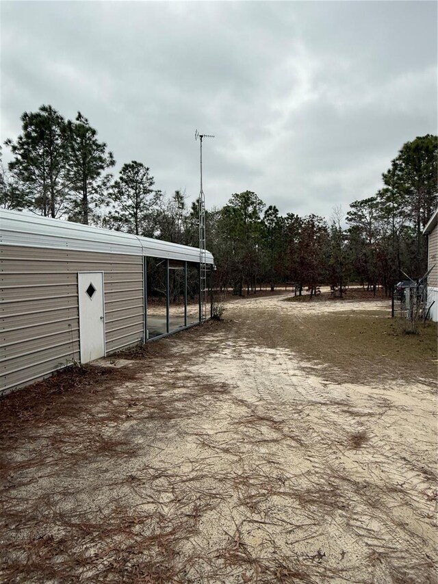 exterior space with an outdoor structure