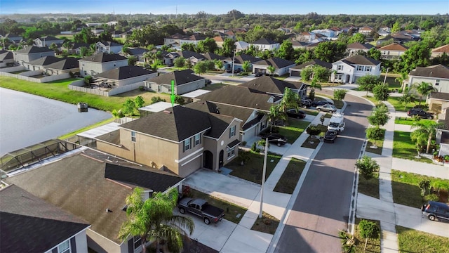 aerial view with a residential view