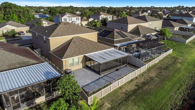 aerial view featuring a residential view