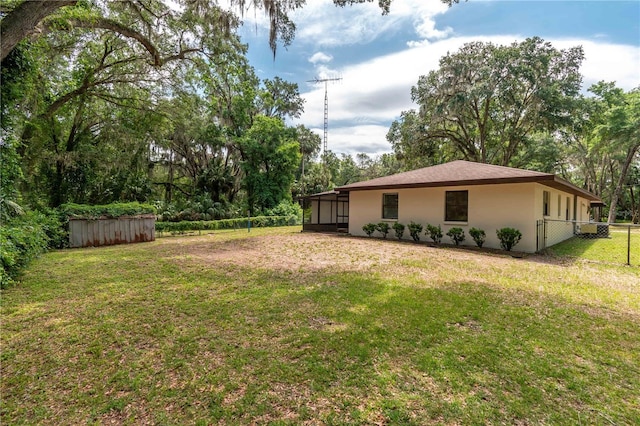 1406 SE Wacahoota Rd, Micanopy, FL 32667 - view of yard with a sunroom