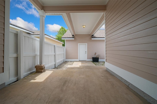 view of patio / terrace with fence