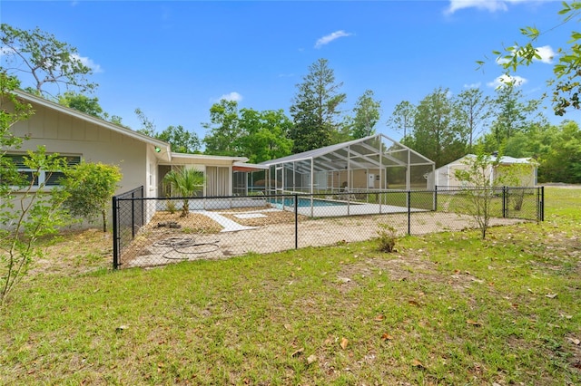 8130 SW 209th Court Rd, Dunnellon, FL 34431 - view of swimming pool featuring glass enclosure and a patio