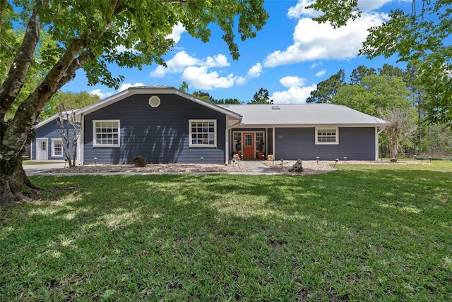 260 Country Circle Dr W, Port Orange, FL 32128 - view of front of house with a patio area and a front lawn