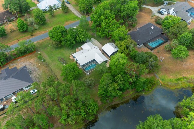 260 Country Circle Dr W, Port Orange, FL 32128 - drone / aerial view featuring a water view and a residential view