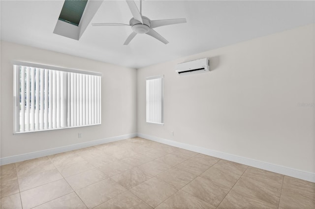 170 SW 80th St, Ocala, FL 34476 - empty room with a wall unit AC, ceiling fan, and baseboards