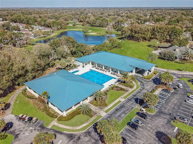 6758 SW 114th Street Rd, Ocala, FL 34476 - drone / aerial view of a large body of water and a pool