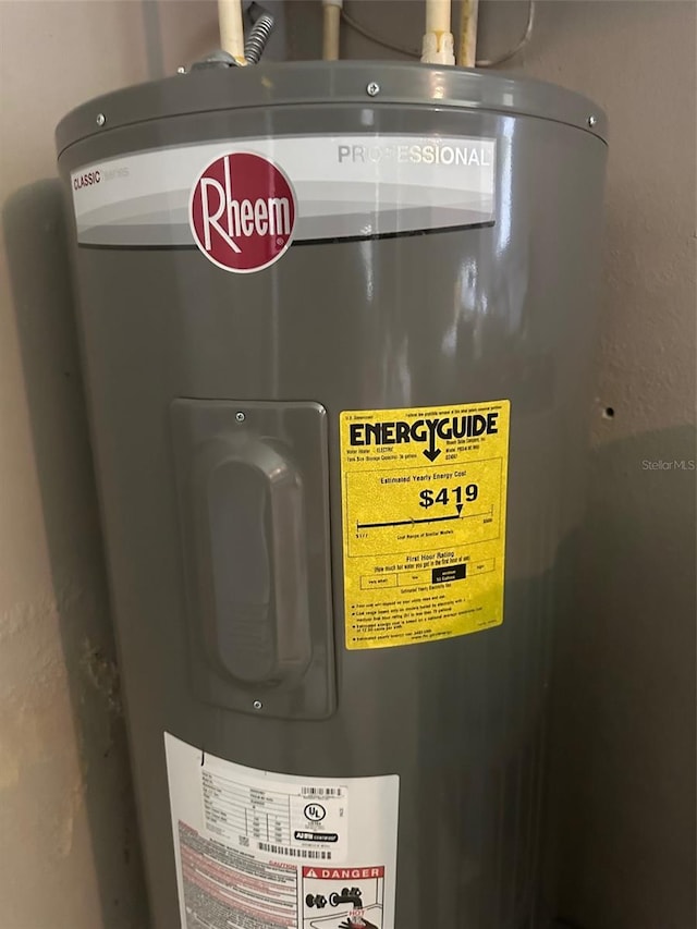 79 S Harrison St, Beverly Hills, FL 34465 - utility room featuring electric water heater