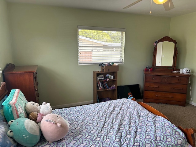 79 S Harrison St, Beverly Hills, FL 34465 - bedroom featuring baseboards, carpet flooring, and a ceiling fan