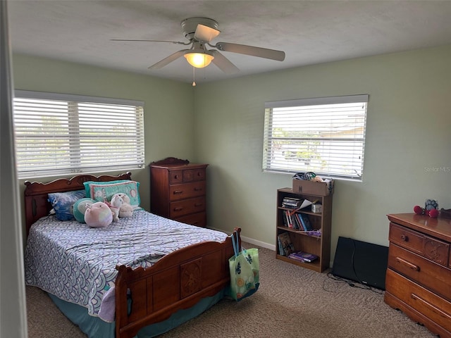79 S Harrison St, Beverly Hills, FL 34465 - bedroom with carpet, multiple windows, ceiling fan, and baseboards