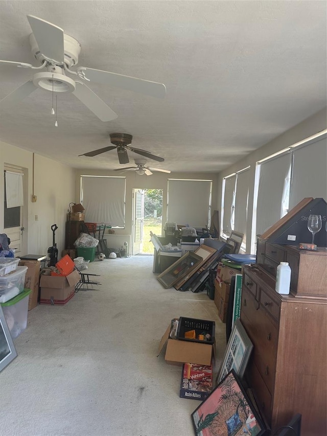 79 S Harrison St, Beverly Hills, FL 34465 - carpeted living room with ceiling fan