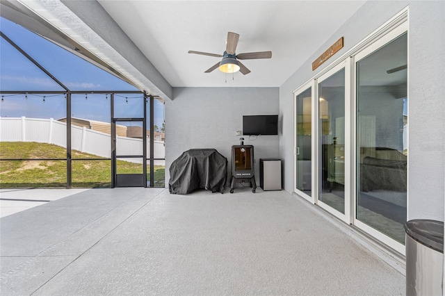 view of sunroom