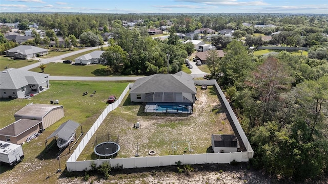 aerial view of residential area