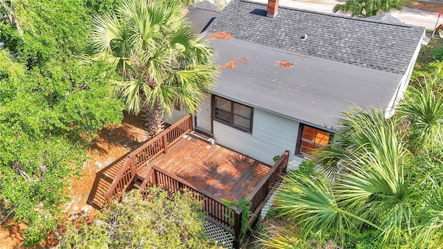 view from above of property