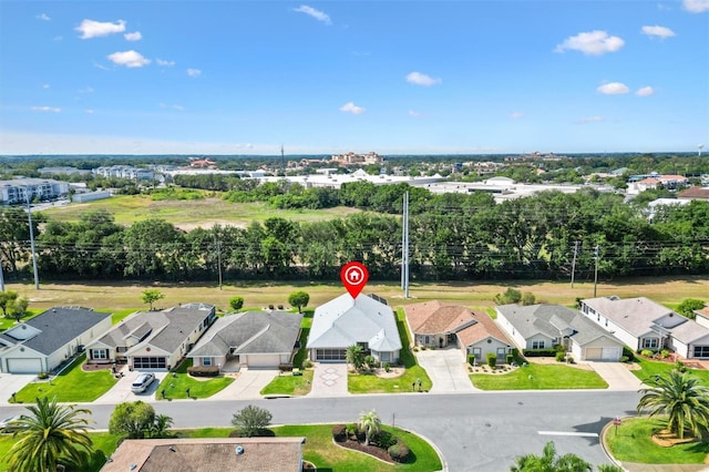 aerial perspective of suburban area