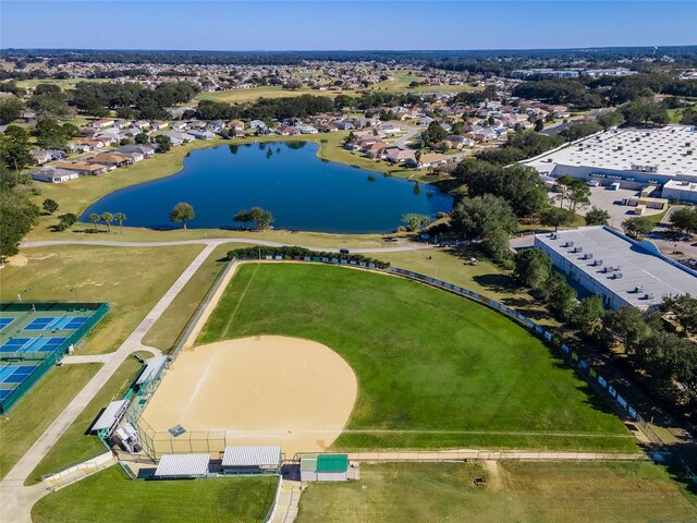 aerial view of a large body of water