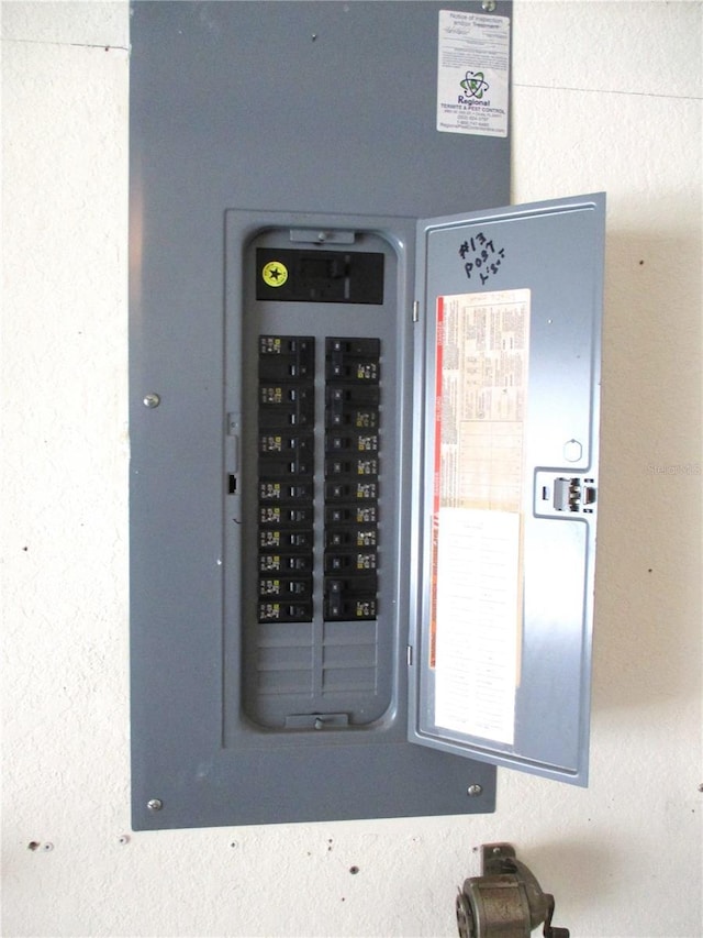 utility room featuring electric panel