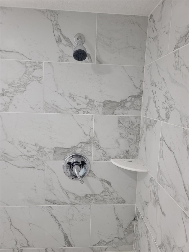 bathroom view of tiled shower