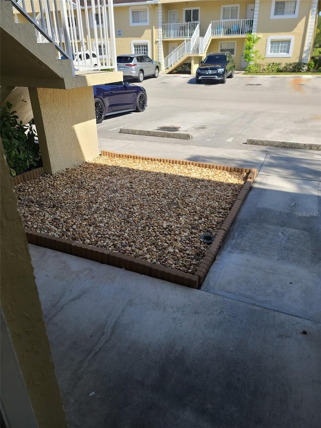 view of yard with stairs