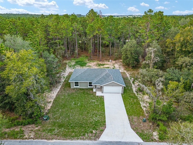 23163 NW Shamrock Ave, Dunnellon, FL 34431 - view of subject property with a heavily wooded area