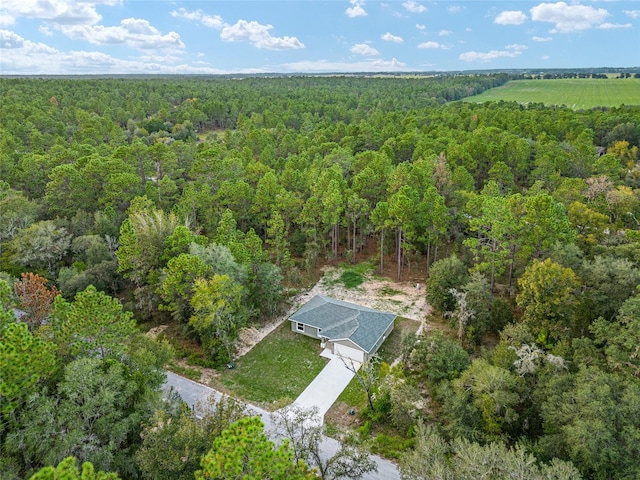 23163 NW Shamrock Ave, Dunnellon, FL 34431 - aerial view of property and surrounding area featuring a heavily wooded area