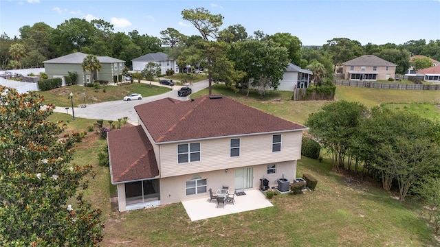 aerial perspective of suburban area