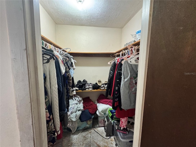 view of walk in closet