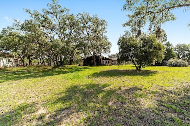 view of grassy yard