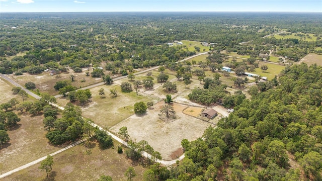 drone / aerial view of a heavily wooded area
