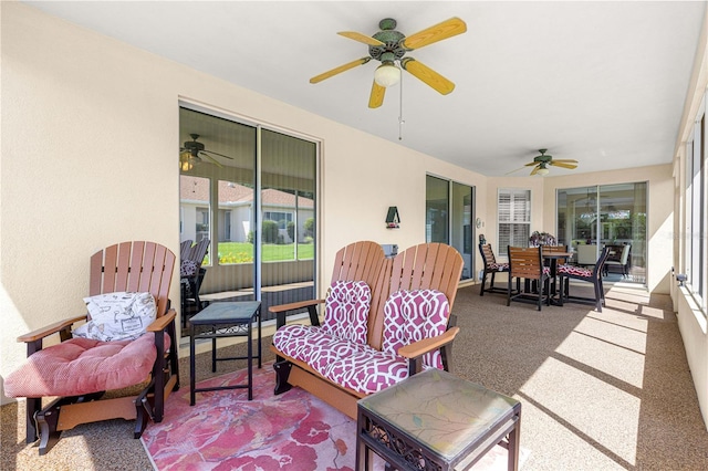 13885 Del Webb Blvd, Summerfield, FL 34491 - view of patio / terrace with ceiling fan and outdoor dining space
