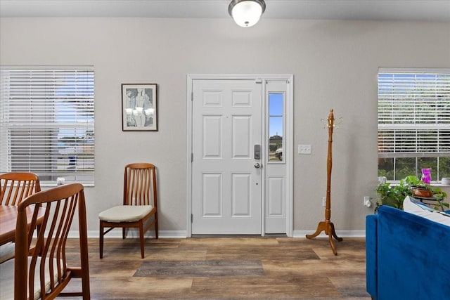 808 Overlook Grove Dr, Winter Haven, FL 33884 - entryway with wood finished floors and baseboards