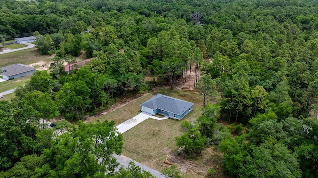 drone / aerial view of a forest